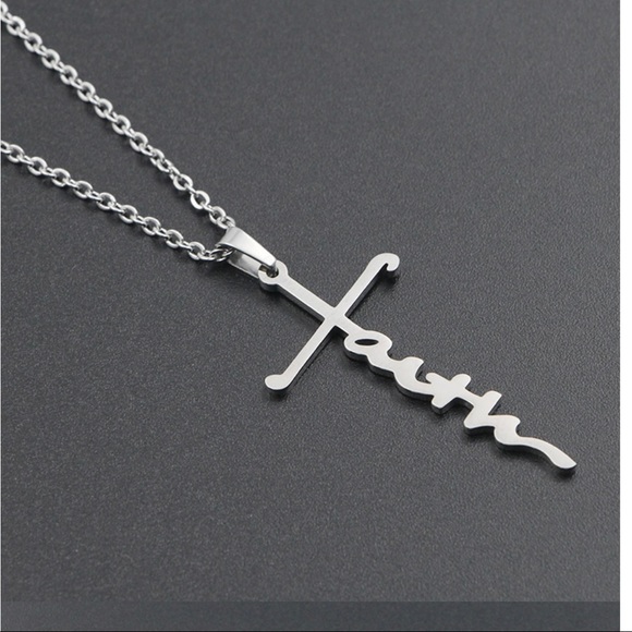 GOLD cross faith necklace - Picture 3 of 6